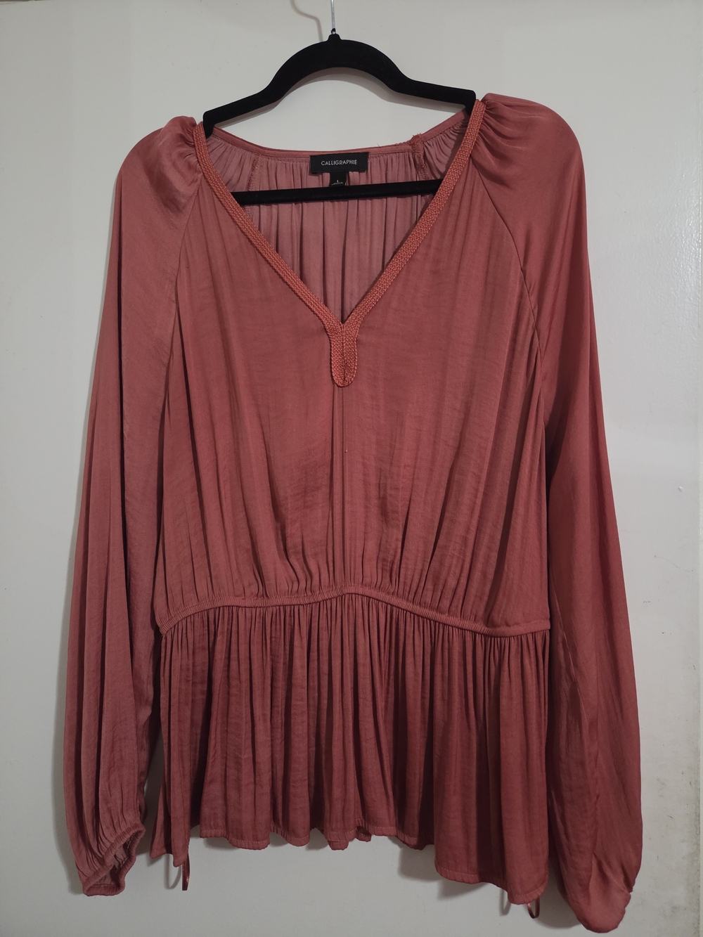 Dusty Pink -long Sleeve Blouse